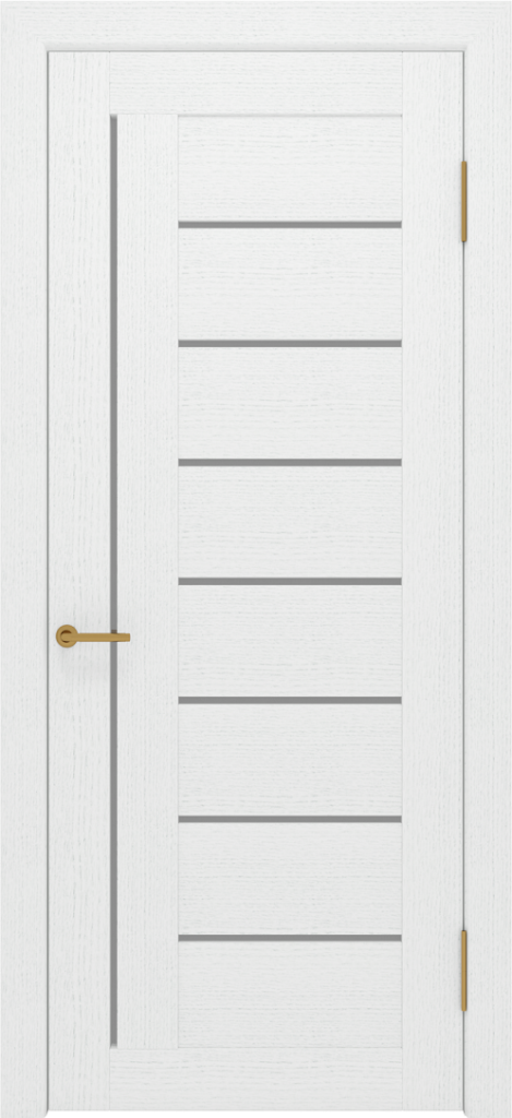 Дверь из шпона дуба и ясеня "Омега 5" белого цвета