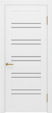 Дверь из шпона дуба и ясеня "Омега 4" белого цвета